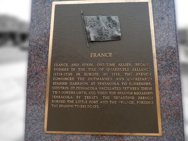 sign on the Memorial Monument honoring France